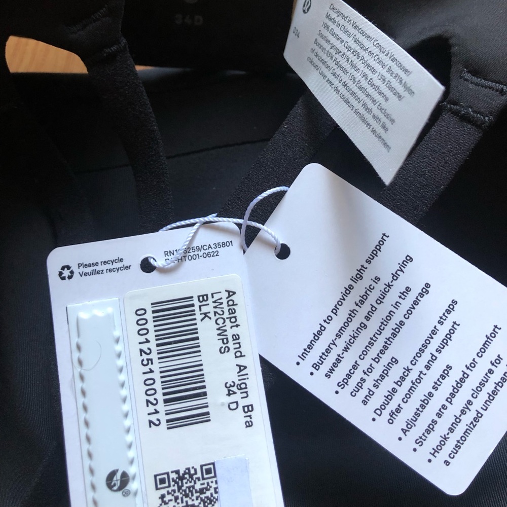Lululemon adopt and align bra 34D - Picture 3 of 3